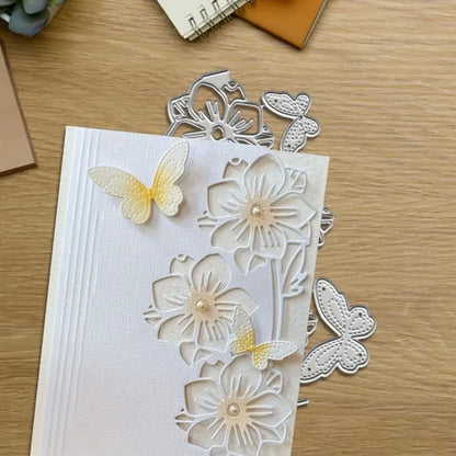 Flower and Butterfly Border Metal Cutting Dies