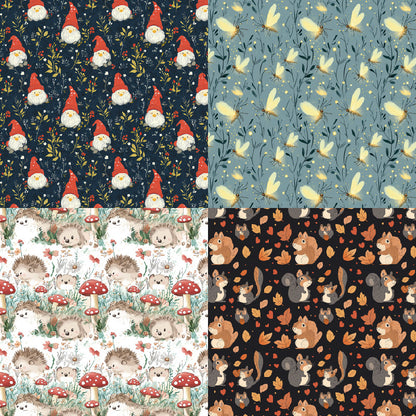 24PCS 6" Gnome Scrapbook Paper & Cardstock