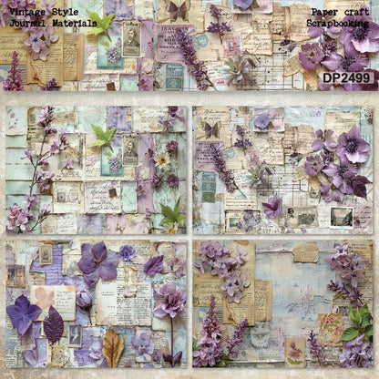 A5 Floral DIY Journal Scrapbook Paper