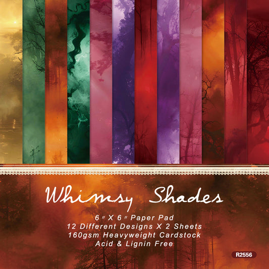 24PCS 6" Whimsy Shades Scrapbook Paper & Cardstock