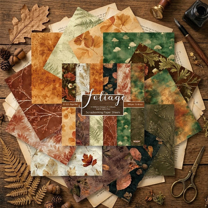 24PCS 6" Foliage Scrapbook Paper & Cardstock