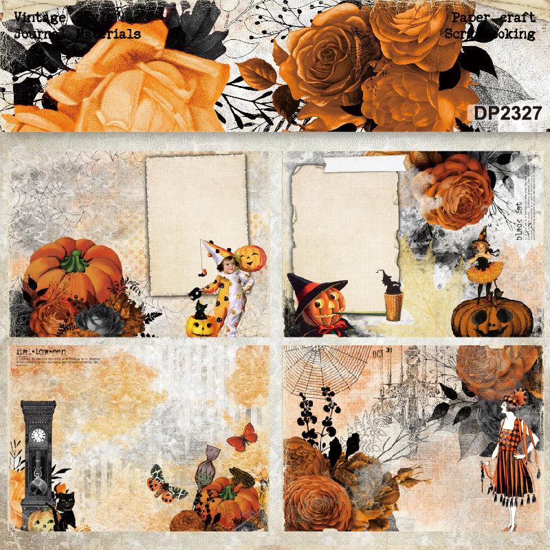 A5 Halloween Pumpkin Journal Scrapbook Paper