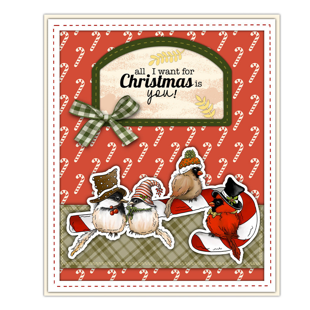 Christmas Birds Dies & Stamps Set