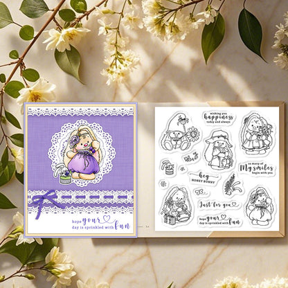 Cute Bunny Rabbits Clear Stamps