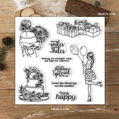 Beautiful Girls Birthday Party Clear Stamps