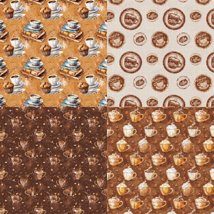 24PCS 6" Mocha Stories Scrapbook Paper & Cardstock