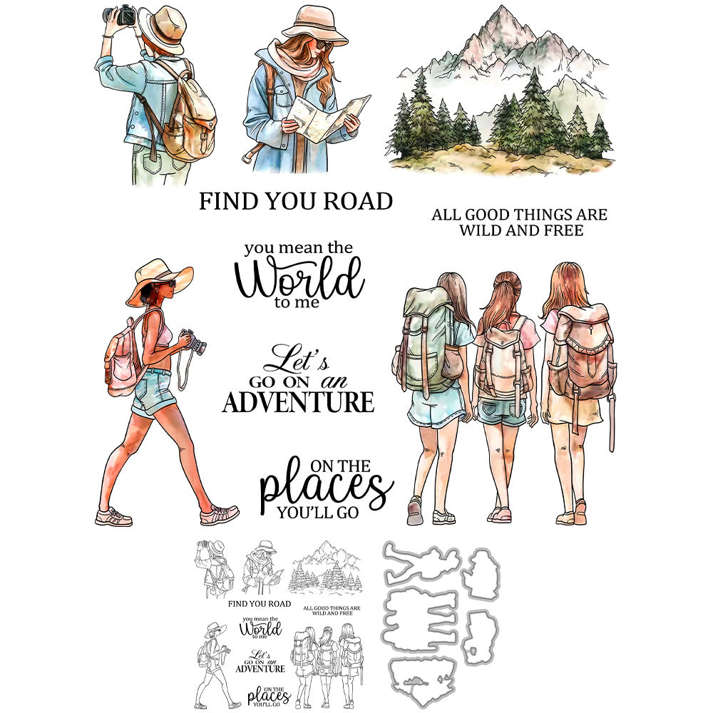 Travel Diary Dies & Stamps Set