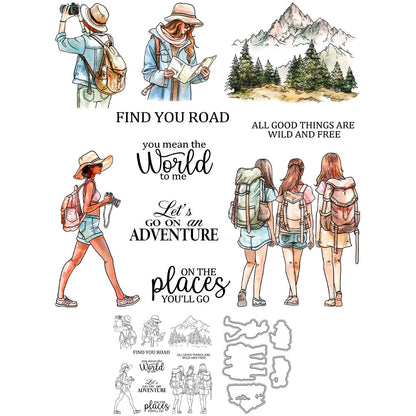 Travel Diary Dies & Stamps Set