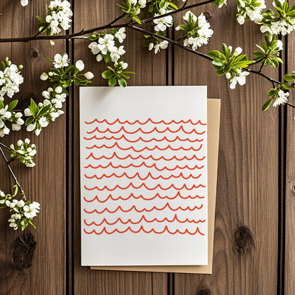 Wave Background DIY Painting Hollow Stencil