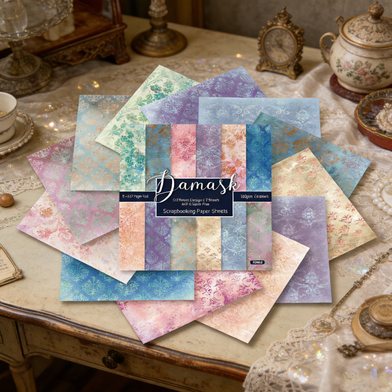24PCS 6" Damask Scrapbook Paper & Cardstock