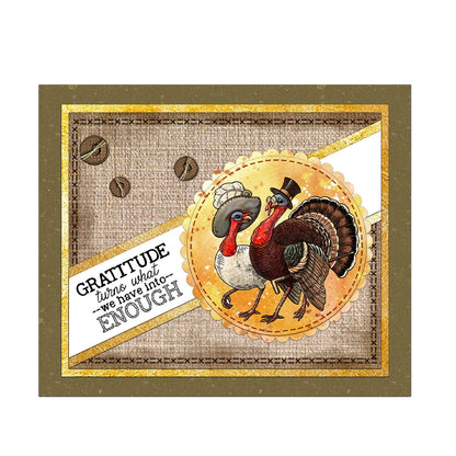 Thanksgiving Theme Dies & Stamps Set
