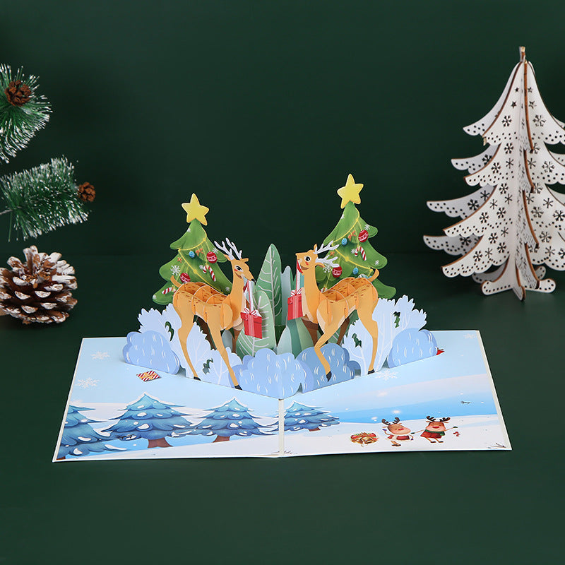 3D Christmas Pop-Up Greeting Card