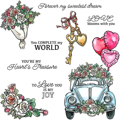 Valentine's Day Theme Dies & Stamps Set