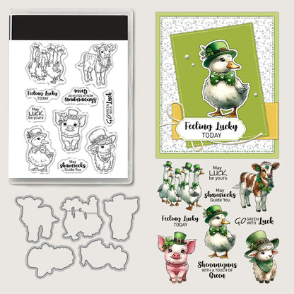St. Patrick's Day Animals Dies & Stamps Set