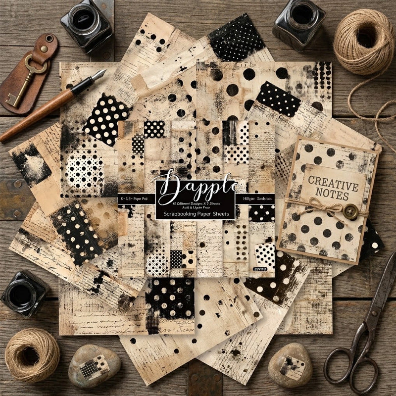 24PCS 6" Dapple Scrapbook Paper & Cardstock