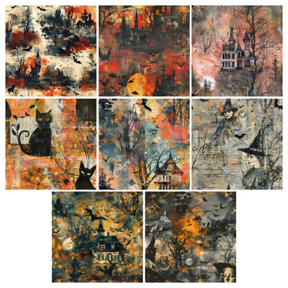 24PCS 6" Halloween Theme Scrapbook Paper & Cardstock