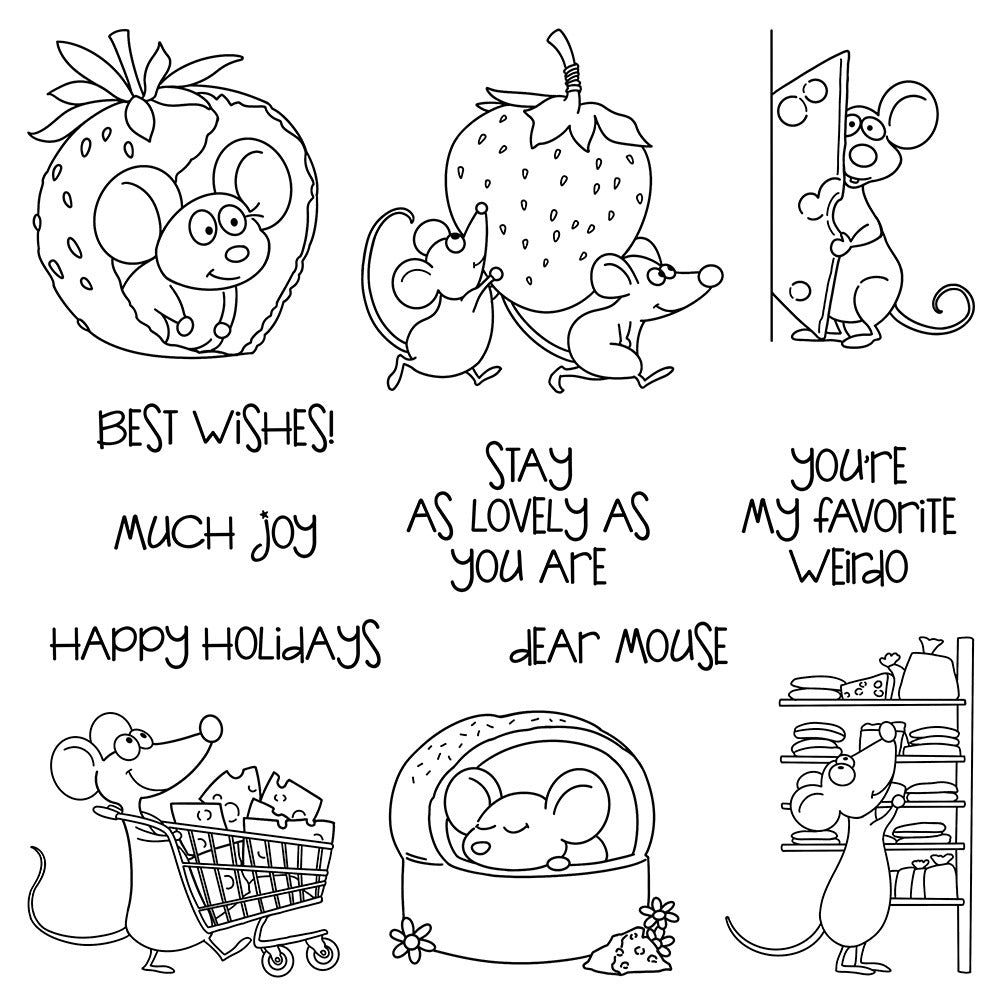 Greedy Mouse Clear Stamps
