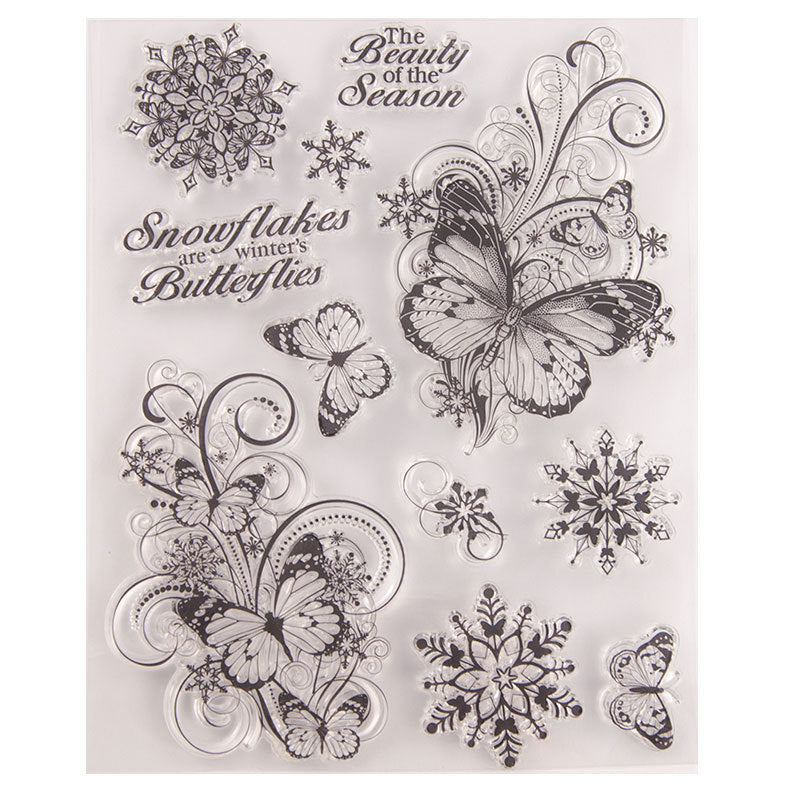 Butterfly Snowflake Clear Stamps