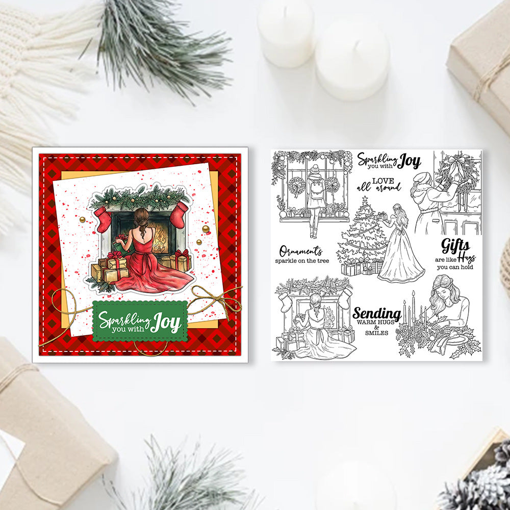 Christmas Girl Clear Stamps