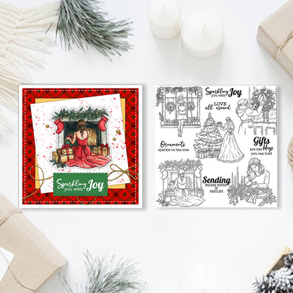 Christmas Girl Clear Stamps