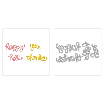 Greeting Words Metal Cutting Dies