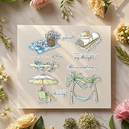 Summer Seaside Vacation Clear Stamps
