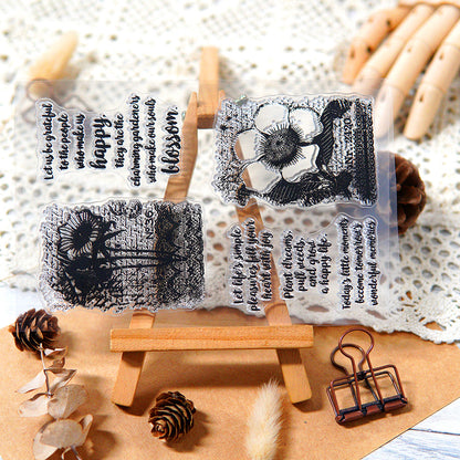 Decorative Flowers Clear Stamps