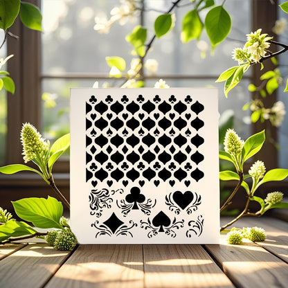 Poker DIY Painting Hollow Stencil