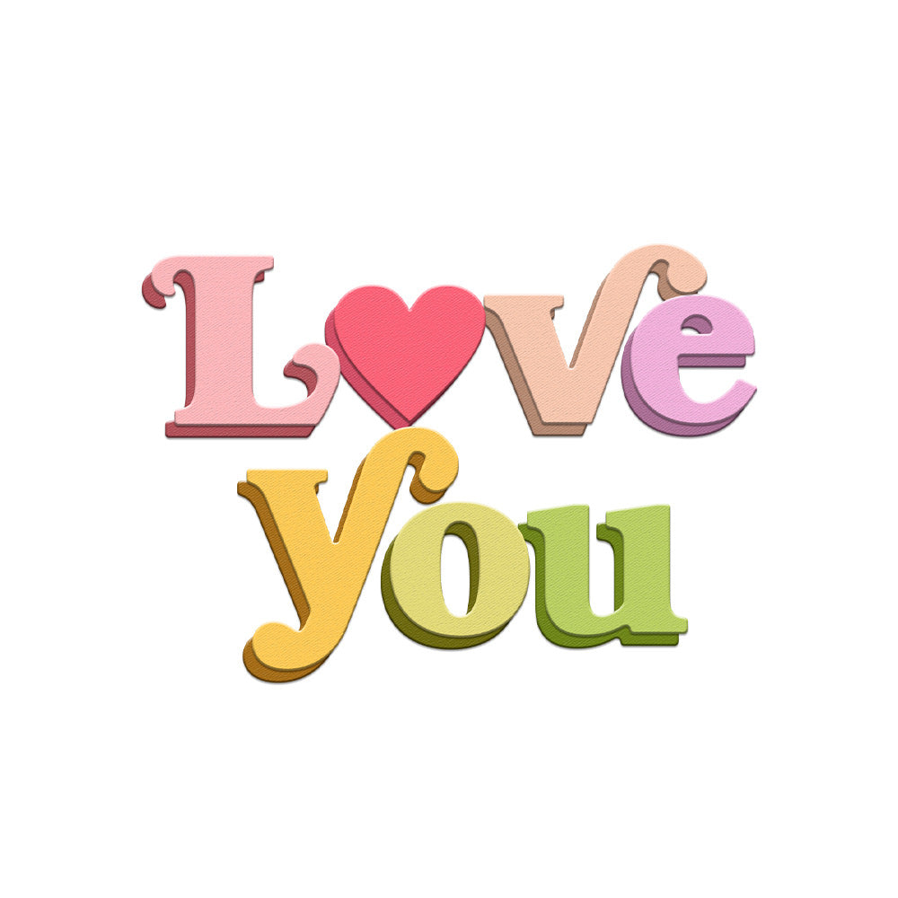 "Love You" Words Metal Cutting Dies