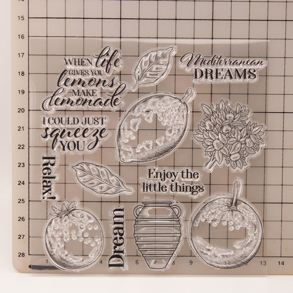 Fruit Pattern DIY Scrapbook Clear Stamps