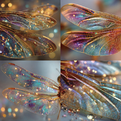 24PCS 6" Dragonfly Wings Scrapbook Paper & Cardstock
