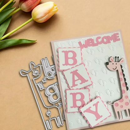 Alphabet "BABY"and Giraffe Metal Cutting Dies