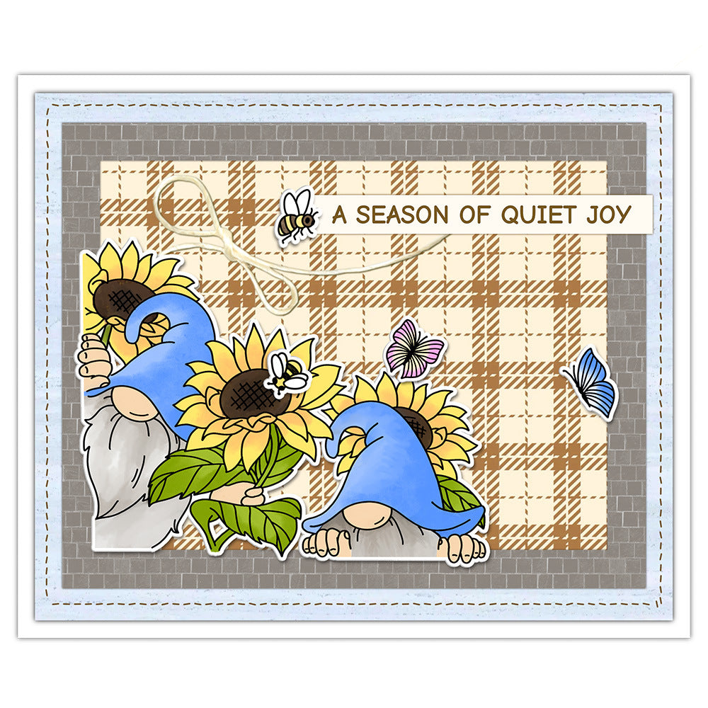 Sunflower Gnome Dies & Stamps Set