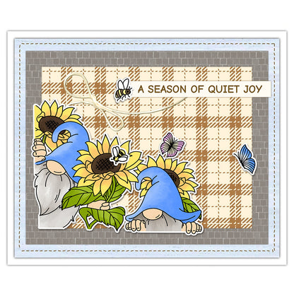Sunflower Gnome Dies & Stamps Set