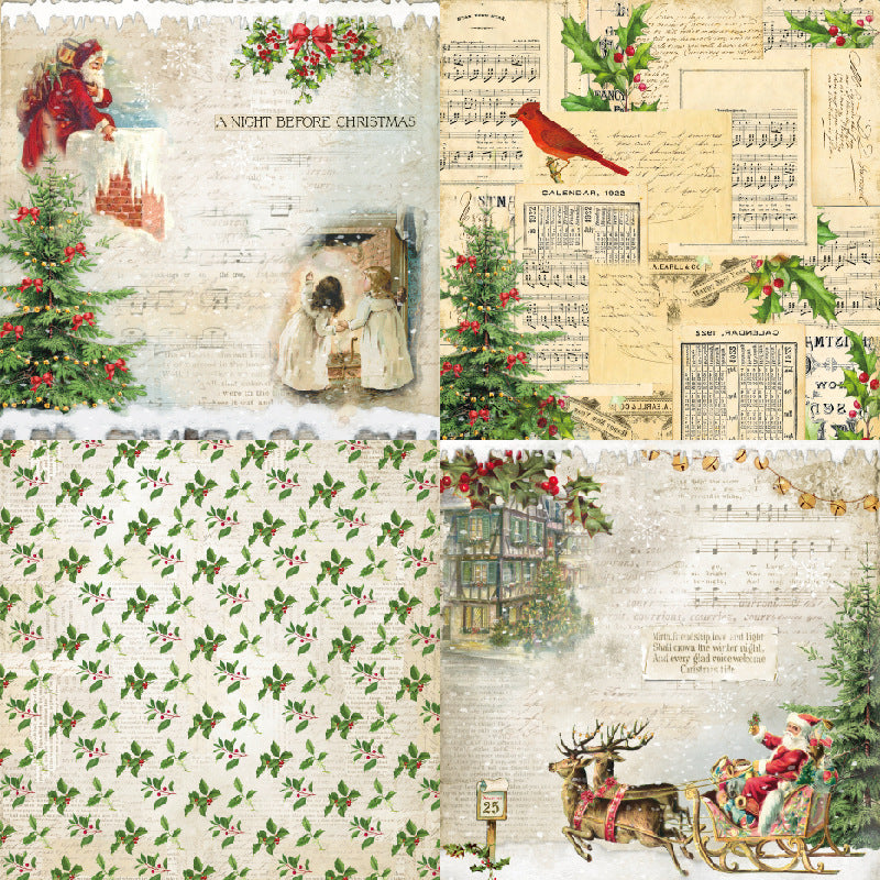 24PCS 6" Winter Holidays Scrapbook Paper & Cardstock