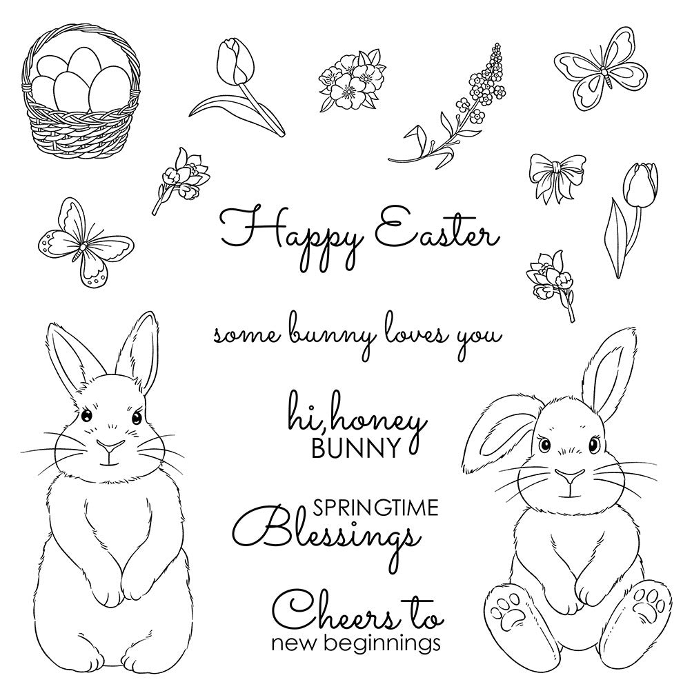 Easter Bunny Dies & Stamps Set