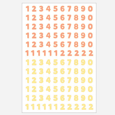 Cute Alphabets Numbers Cartoon Decorative Stickers