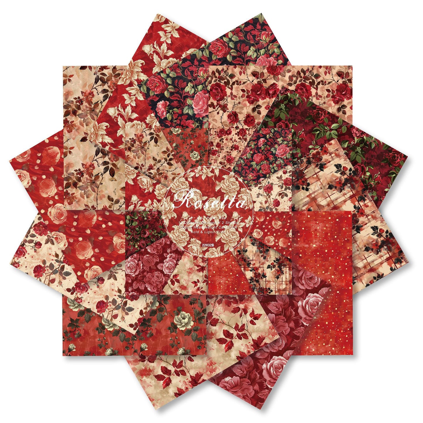 24PCS 6" Rosetta Scrapbook Paper & Cardstock