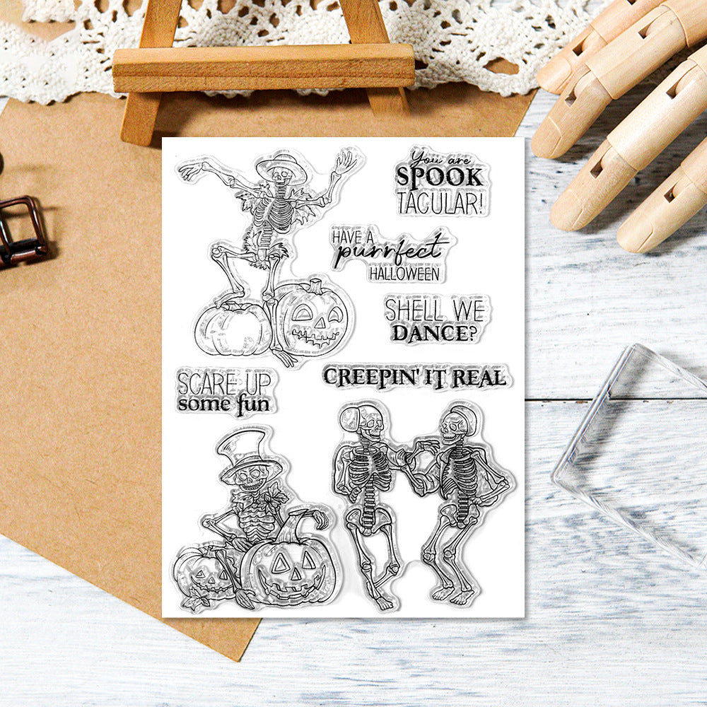 Halloween Dancing Skeleton Dies & Stamps Set