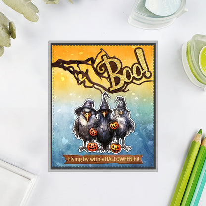 Halloween Bird and Mouse Dies & Stamps Set