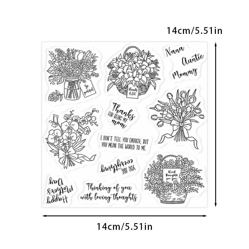 Bouquets and Flower Baskets Clear Stamps