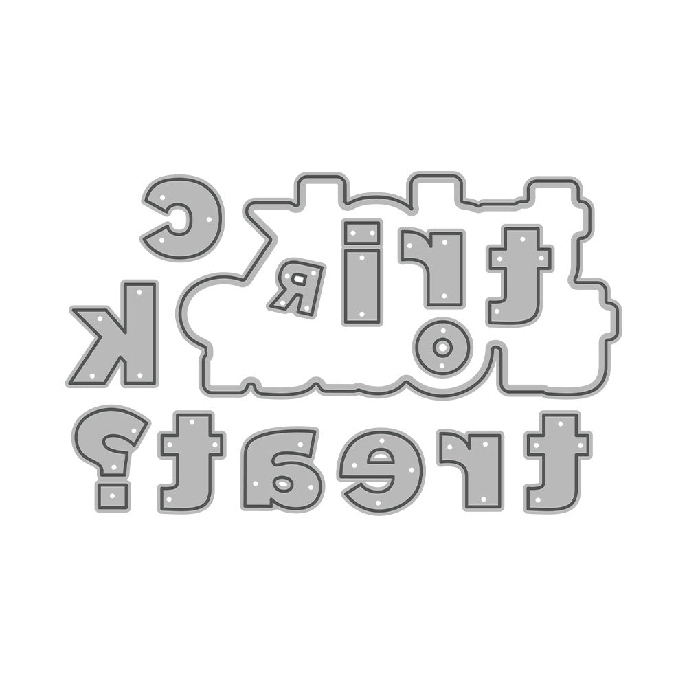 "Trick Or Treat" Words Metal Cutting Dies