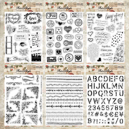 Decorative Background DIY Scrapbook Clear Stamps