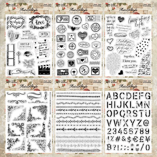 Decorative Background DIY Scrapbook Clear Stamps
