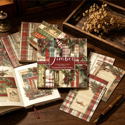 24PCS 6" Timber Scrapbook Paper & Cardstock