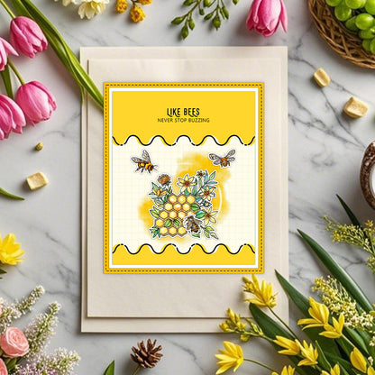 Bee Dining Table Clear Stamps