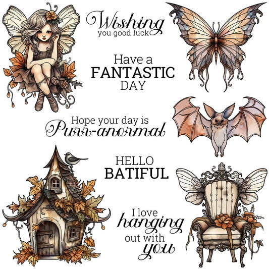 Halloween Elements Dies & Stamps Set