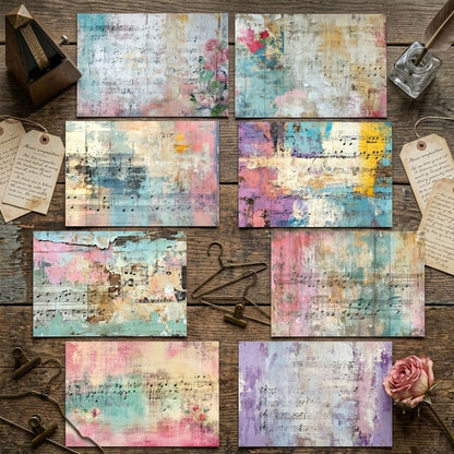 A5 Oil Painting Textures Journal Scrapbook Paper