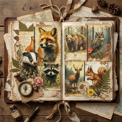 A5 Animal World Journal Scrapbook Paper