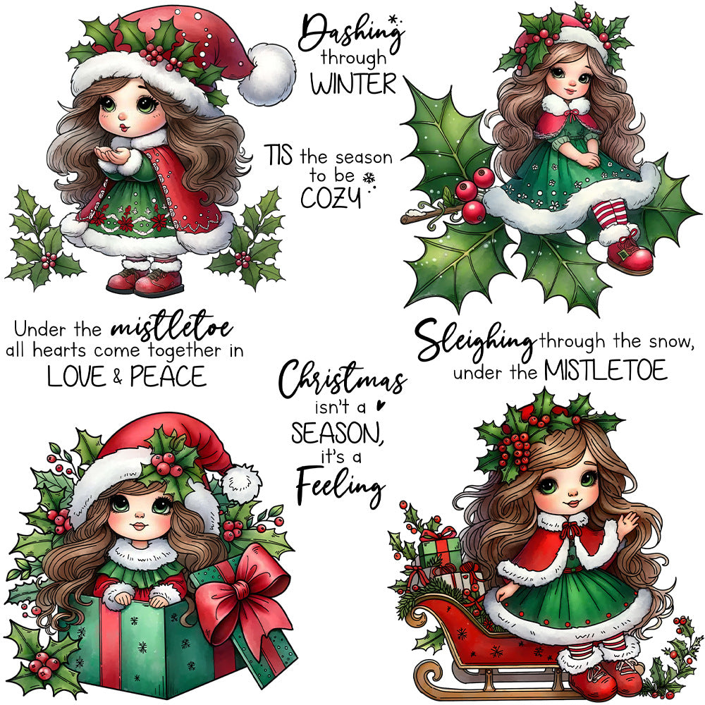 Christmas Girls Dies & Stamps Set